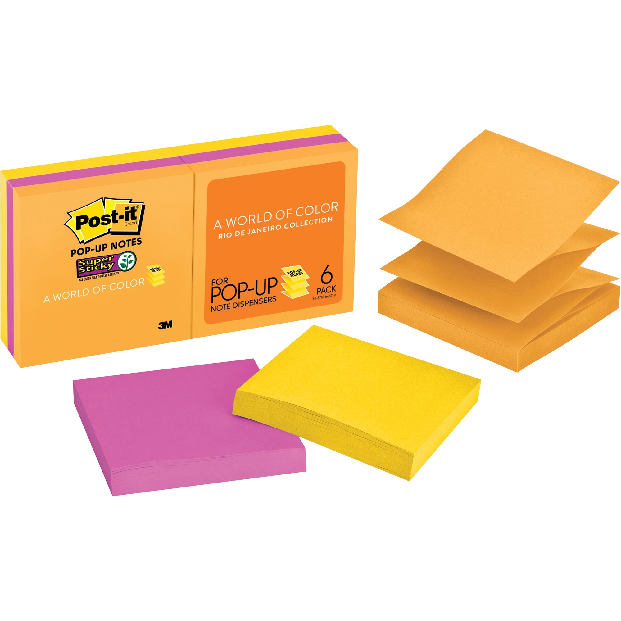 Post it Super Sticky Pop Up Notes 3 in x 3 in 10 Pads 90 SheetsPad