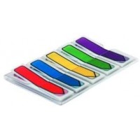 Post-it® Flags Arrow 684-ARR1EU in OTG dispenser. 1/2 x 1.7 in (11.9 mm x 43.2 mm), 20 flags/color, 5 colors/pack