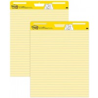 Post-it® Super Sticky Easel Pad 561. 25 x 30 in. Yellow Paper with Lines, 30 Sheets/Pad, 2 Pads/Pack