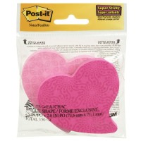 Post-it® Die Cut Notes 7350-HRT. 3 x 3 in (76 mm x 76mm), Heart Shape assorted colors, 1 Pad/pack