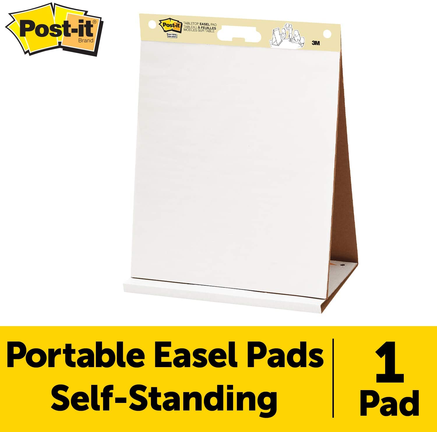 Post-it® Super Sticky Tabletop Easel Pad with Dry Erase Surface 563 DE. 20  x 23 in (50.4 x 58.4cm), White Paper and Surface, 20 Sheets/Pad. 6  Pads/Pack – Ay stationery