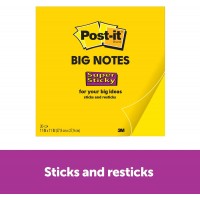 Post-it® Super Sticky Big Note BN11, Yellow Notes in XL size, 11 x 11 in (279 x 279mm), 30 sheets/pad