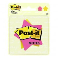 Post-it® Die Cut Notes 7350-STR. 3 x 3 in (76 mm x 76mm), Star Shape assorted colors, 1 Pad/pack