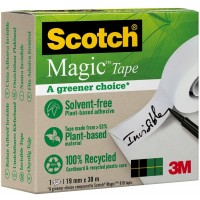 Scotch® Magic™ Tape Greener Choice in Box 9-1930R. 3/4 x 36 yd (19mm x 30m). 1 roll/box