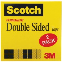 Scotch® Double Side Tape in Box 665-1225. 1/2 x 25 yd (12mm x 23m). 1 roll/box