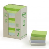 Post-it® Pop-up Recycled Notes Pastel Assorted Colors R330-1RPT. 3 x 3 in (76 mm x 76mm). 100 sheets/pad, 16 pads/Tower