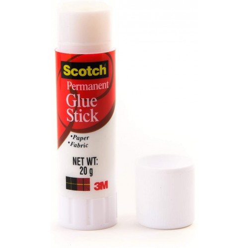 Scotch® Glue Stick permanent white 6040-12D. 1.38 oz (40gr.), 12 sticks/display