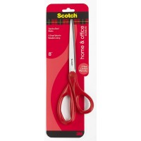 Scotch™ Home & Office Scissors 1408. Stainless steel blade, 8 in (20cm). 1 scissor/card
