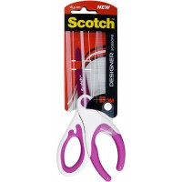 Scotch™  Designer Scissors 1581DS-Pink. Stainless steel blade, 8 in (20cm). 1 scissor/card