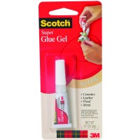 Scotch® Super Glue Gel AD113. For general purpose, 0.7 oz (2gr.). 1 tube/pack