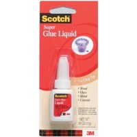 Scotch® Super Glue Liquid AD110. For general purpose, 0.18 oz (5gr.), 1 bottle/pack