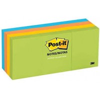 Post-it® Notes Ultra Colors 653-AU.1.5 x 2 in (38 mm x 51 mm), 100 sheets/pad, 12 pads/pack