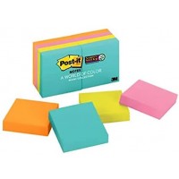 Post-it® Super Sticky Notes Miami Collection 622-8SSMIA. 2×2 in. (47.6 mm x 47.6 mm). 90 sheets/pad, 8 pads/Pack