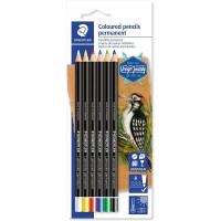 Coloured pencil permanent Bls 6col