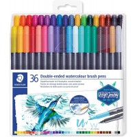 Marsgraphic 2 tips brush pen Set=36 col