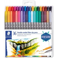 Double-end fibre-tip pens Set 36 col