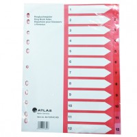 ATLAS – A4 (1-12) RED Color Dividers