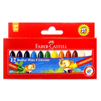 Faber Castell – BULLET WAX CRAYONS, SET OF 12 PCS.