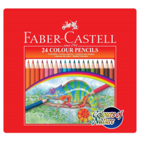 Faber Castell – COLOR PENCILS, SET OF 24 PCS with METAL CASE