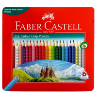 Faber Castell – GRIP COLOR PENCIL with METAL CASE, SET OF 24 PCS.