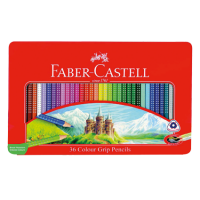 Faber Castell – GRIP COLOR PENCIL with METAL CASE, SET OF 36 PCS.