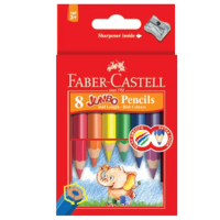 Faber Castell – JUMBO COLOR PENCILS, SET OF 8 PCS.