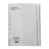 MODEST – A4 (1-20) Grey Color Dividers