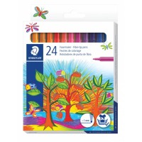 Fiber tip Pen cardboard Set=24 col