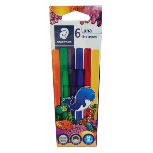 Luna Fibre-Tipped Pen 6 col