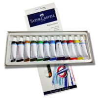 FABER CASTELL – WATER COLOR TUBES (UNDERGROUND)  – 12 Colors