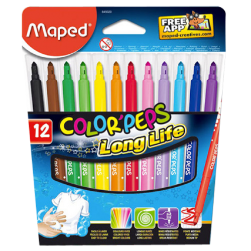 MAPED - COLOR'PEPS (LONGLIFE) - 12 Colors