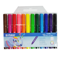 MAXI – FIBRE TIP PENS (JUMBO) – 12 Colors