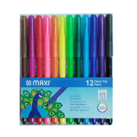 MAXI – FIBRE TIP PENS – 12 Colors