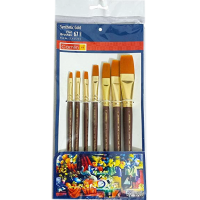 CAMLIN – SYNTHETIC GOLD, FLAT BRUSHES – SERIES 67 (7 Pcs / PKT)