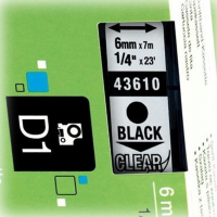 DYMO TP 6mmX7M Transparent D1 (43610) – DYS0720770