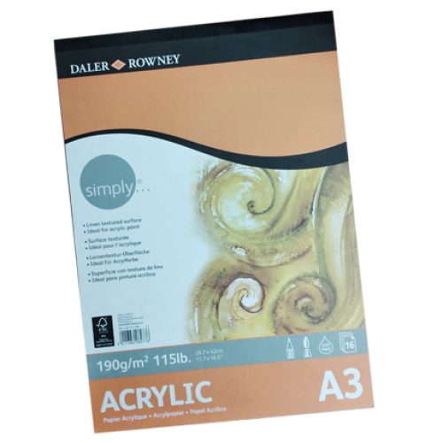 Daler Rowney System 3 Acrylic Pad 230gsm 20 Sheets A4 | Cass Art - View #5