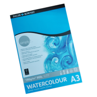 DALER ROWNEY – WATER COLOR PAD – A3 (12 Sheets) – 190gsm MEDIUM GRAIN