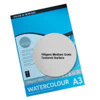 DALER ROWNEY – WATER COLOR PAD – A3 (12 Sheets) – 190gsm MEDIUM GRAIN