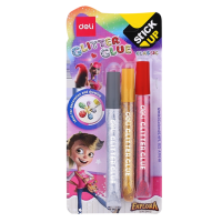 DELI – GLITTER GLUE (CLASSIC) – 3 Colors/PKT