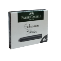 FABER CASTELL – INK CARTRIDGES (6 PCS) BLACK – 18 55 07