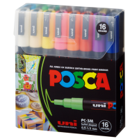 UNI POSCA – PC 3M – 16 Colors
