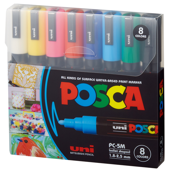 UNI POSCA - PC 5M - 8 Colors