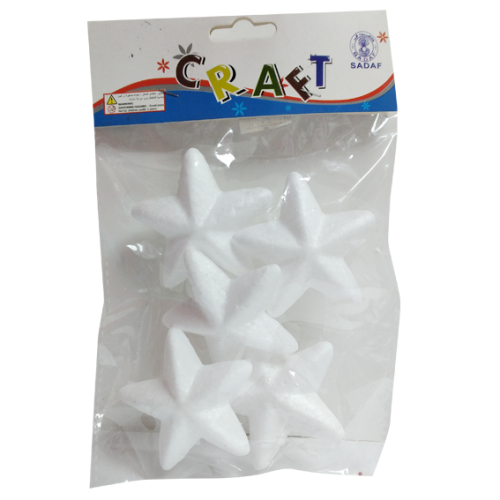 SADAF - THERMOCOL STAR SHAPE - 6 x 6cm