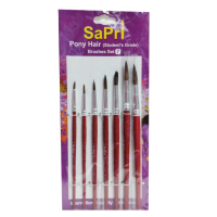 SAPRI – PONY HAIR, ROUND BRUSHES –  (7 Pcs / PKT)