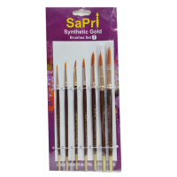 SAPRI – SYNTHETIC GOLD, ROUND BRUSHES –  (7 Pcs / PKT)