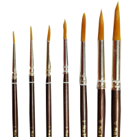 SAPRI – SYNTHETIC GOLD, ROUND BRUSHES –  (7 Pcs / PKT)