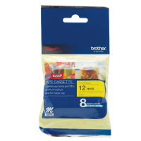 BROTHER –  TAPE CASSETTE THERMAL (M) – BLACK YELLOW (12mm)