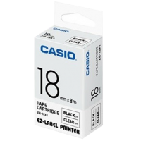 CASIO – TAPE CARTRIDGE (18mm) – BLACK ON WHITE (XR 18WE1)