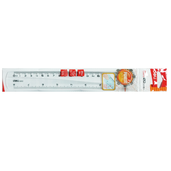 DELI – PLASTIC RULER (20cm) PIONER – G00212 – Ay stationery