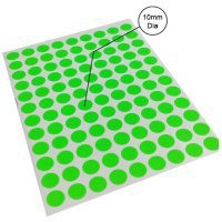 SADAF – COLOR LABEL STICKER – GREEN (10mm GR)